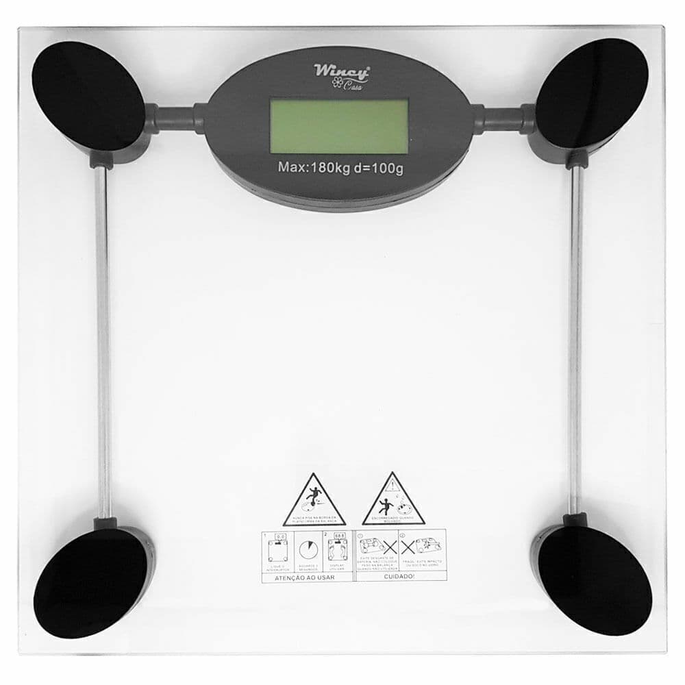 Balança Digital Vidro LCD 180Kg Wincy