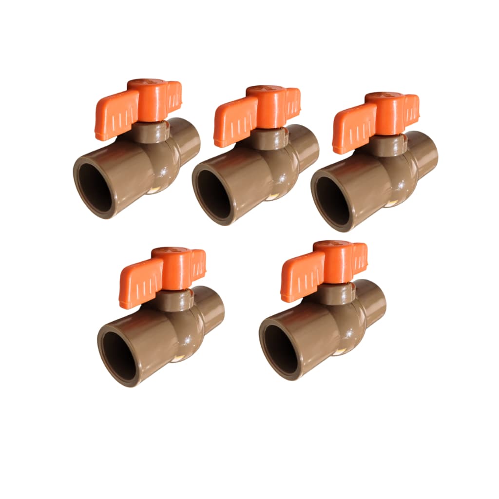 KIT 5 Registro Esfera 32mm (1pol) Pvc Alta Pressão Soldável