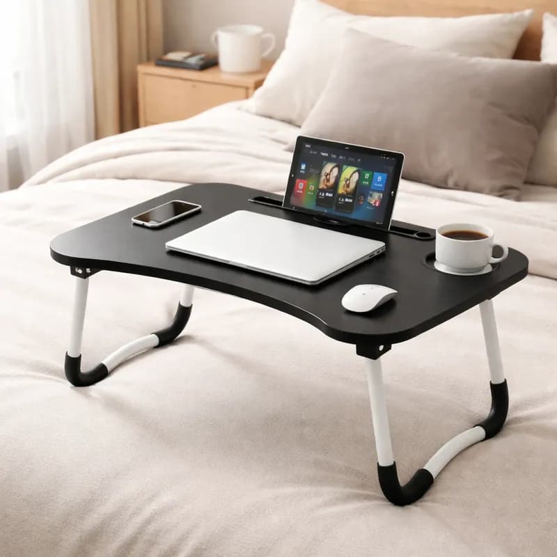 Mesa Suporte Portátil  Dobrável para Notebook Preta