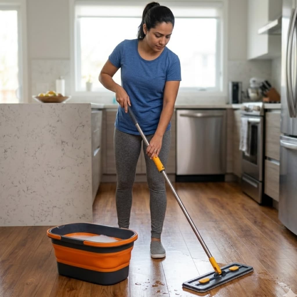 Mop Esfregão Rodo Com Balde e Sistema Torção Limpa Fácil Refil Extra Microfibra