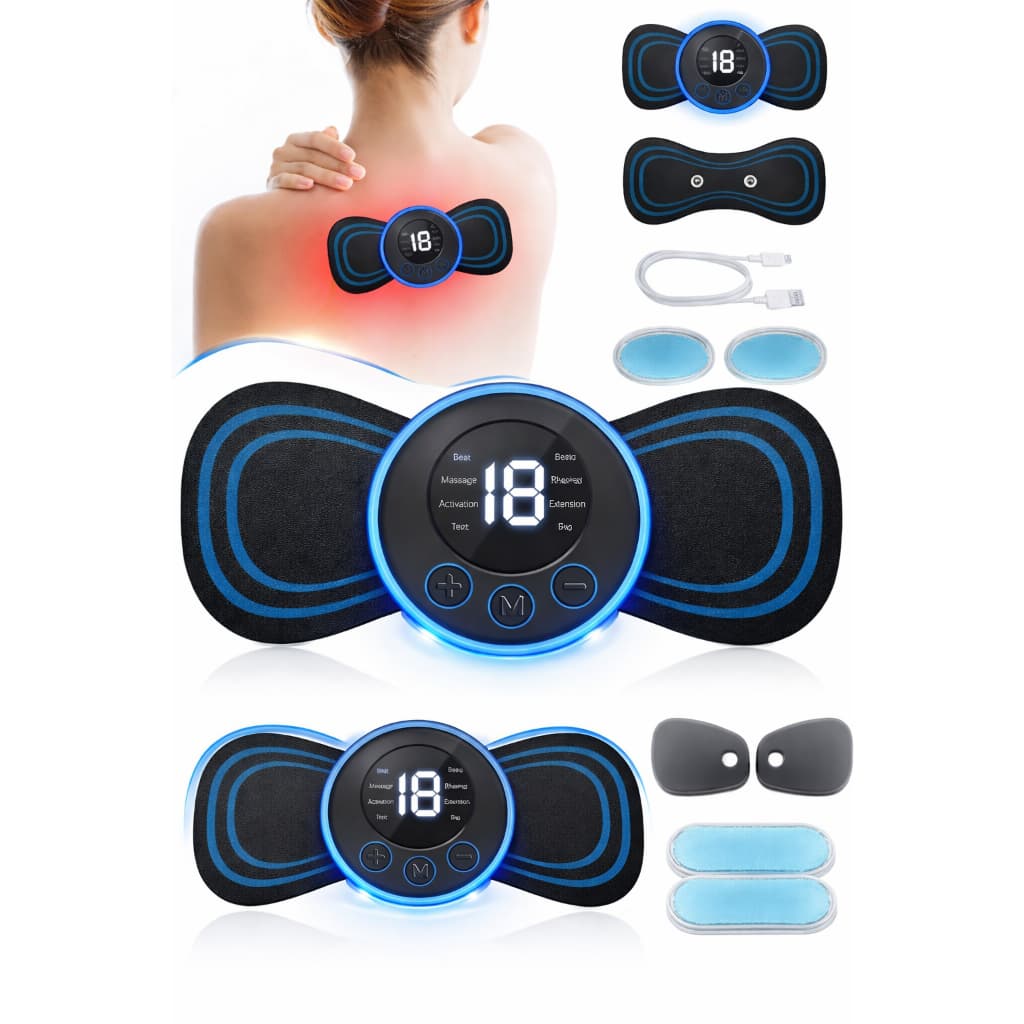 Massageador Elétrico Profisional KIT 10 UNIDADES Recarregável Cervical EMS Alivia Dores Corpo Pescoço Coluna Pernas