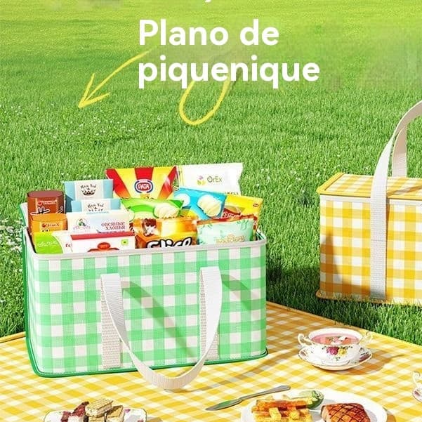 Bolsa Térmica Grande Capacidade - Perfeita para Picnics em Família ou Amigos