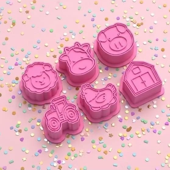 Ejetor e Modelador Para Doces e Brigadeiros | Ejetor Fazendinha Animais | Molde Para Doces de Festa Brigadeiros