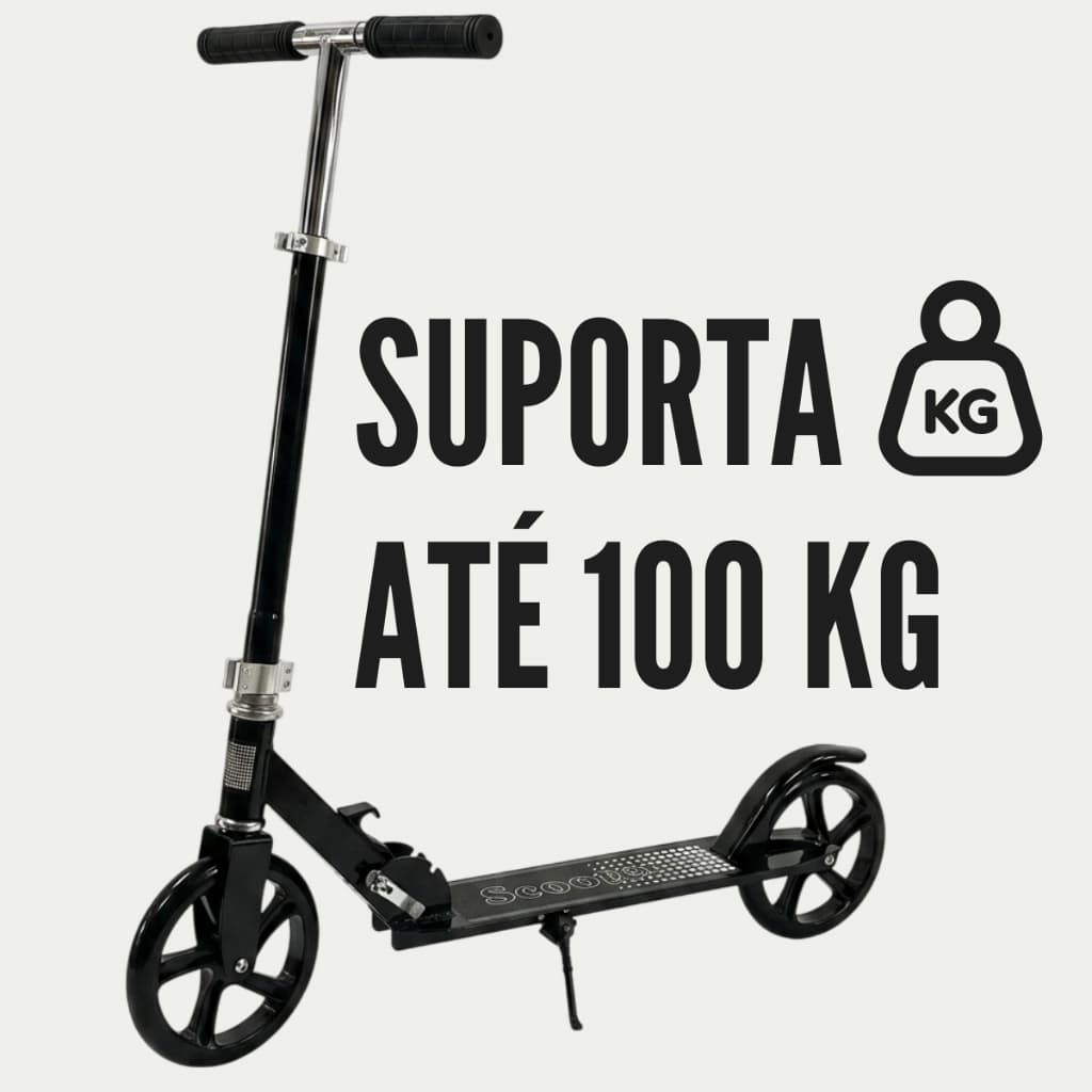 Patinete Crianças Jovens e Adultos Ajustável até 100 Kg