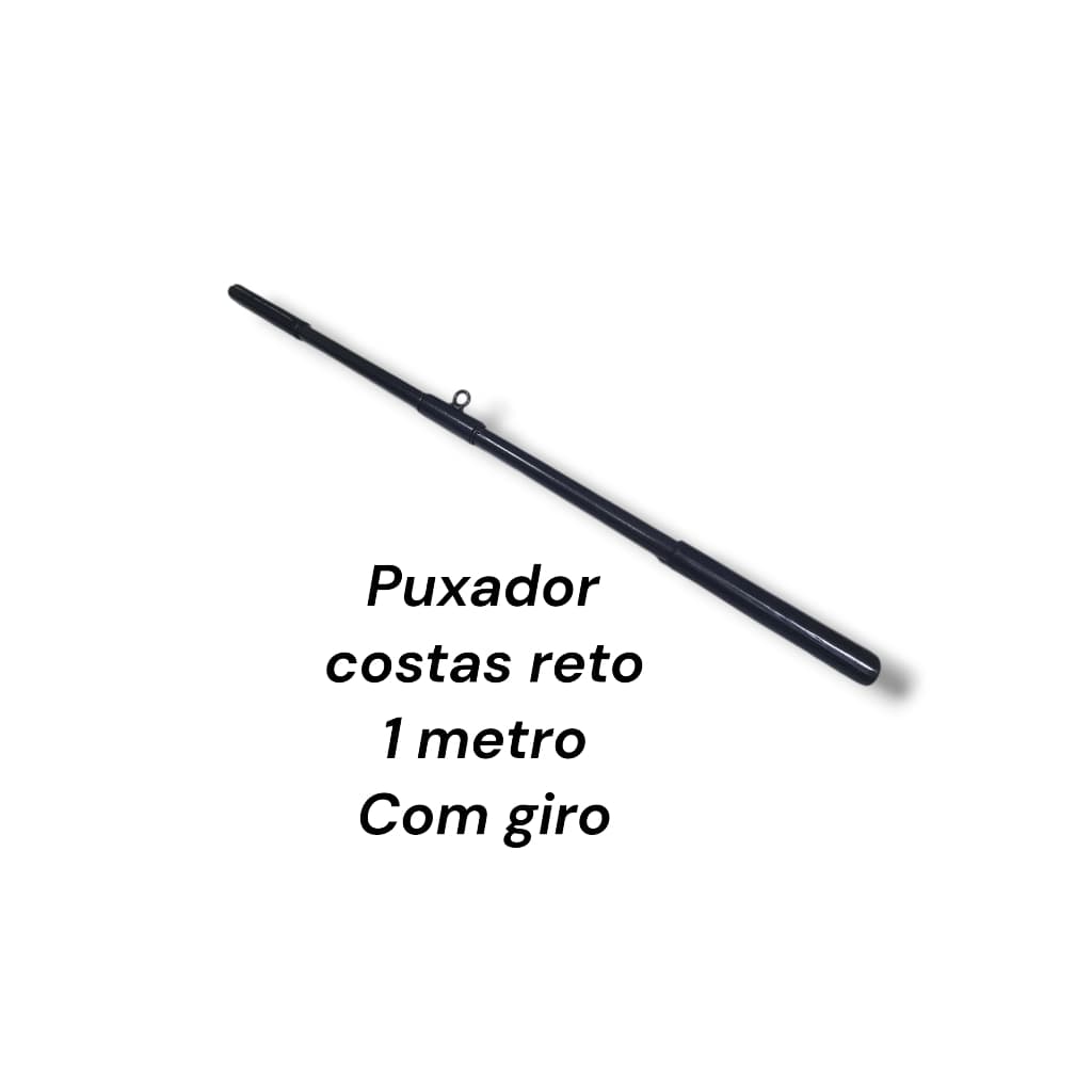 Barra reta puxador costas pulley 1,00 metro com giro musculação academia