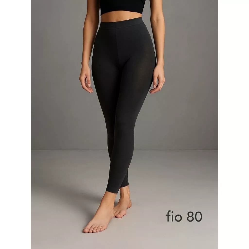 KIT 2 UNIDADES Meia Calça Flanelada Cintura Alta Com Pé Fio 80 Térmica Preta Feminina Frio forrada