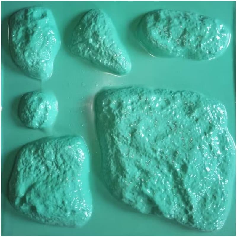 kit 6 pedras forma gesso cimento pedra natural 6 cavidades