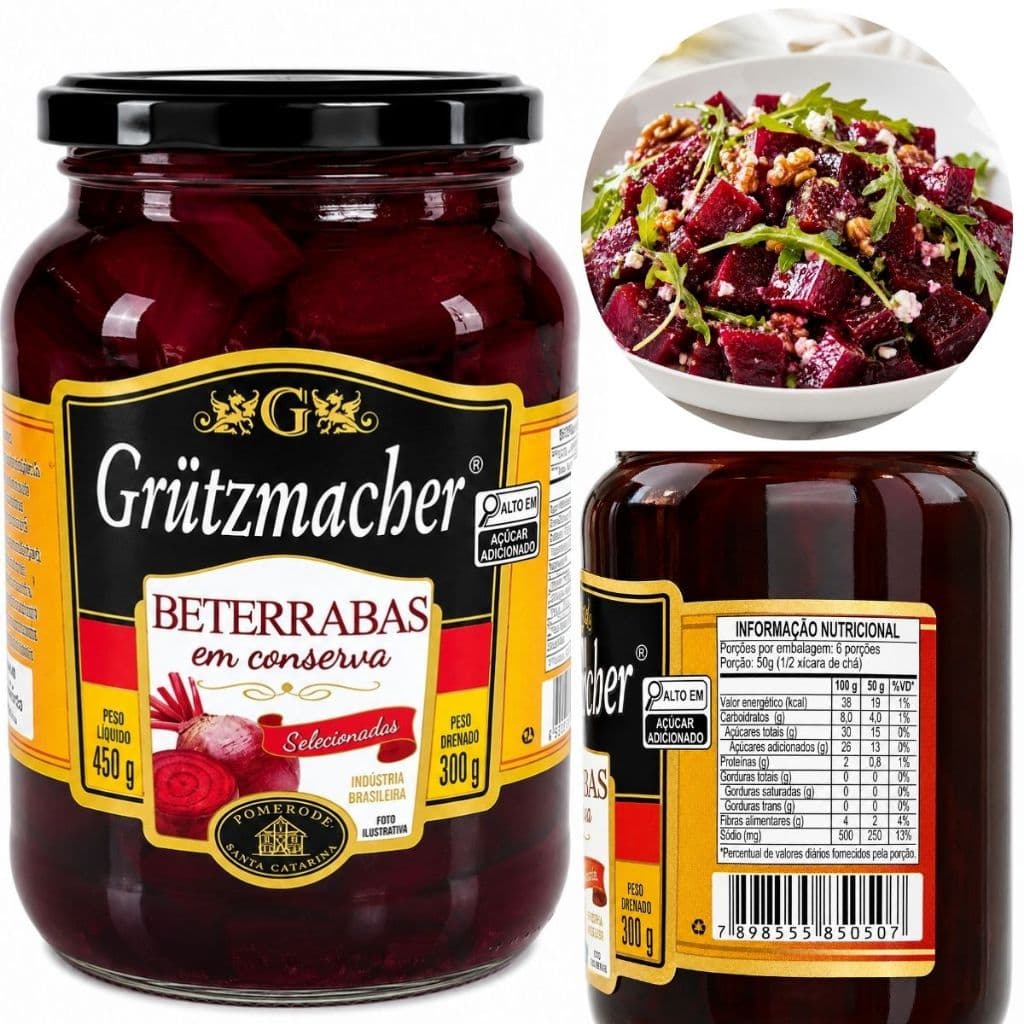 Beterraba em Conserva Fatiada Sabor Tradicional 300G