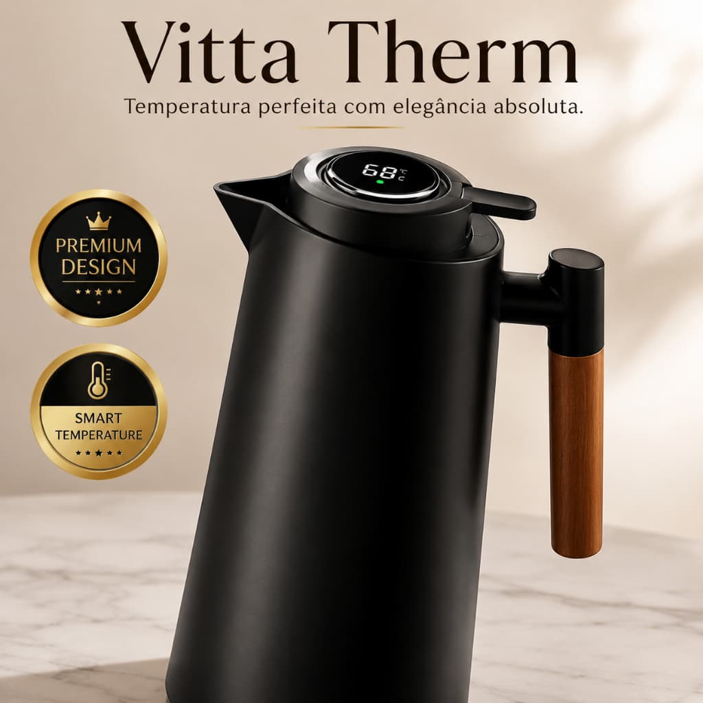 Vitta Therm™ — A Garrafa Térmica Inteligente que transforma qualquer momento em uma experiência premium.