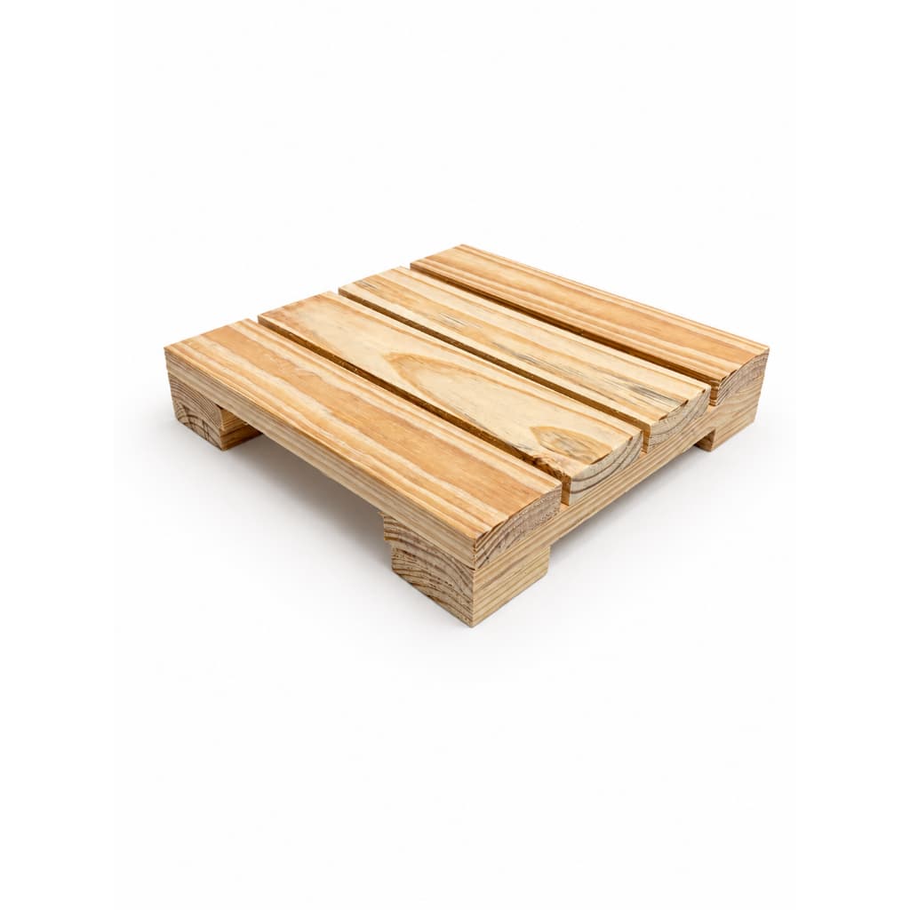 Deck Modular Planta e Botijão 30x30 Madeira Pinus Base Decorativa Resistente 50kg