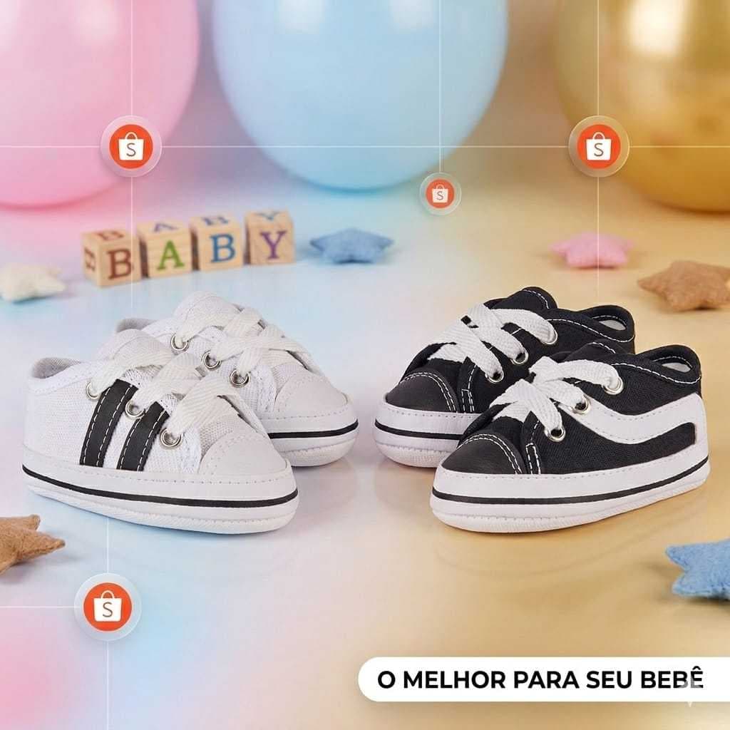 Sapatinho Bebê Recém nascido Tênis infantil Menino Menina confortável macio  leve RN fabricação propria