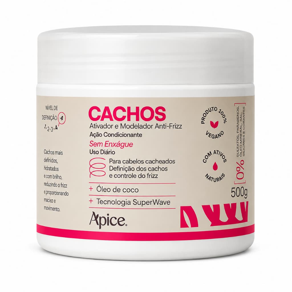 Ápice Cachos Ativador e Modelador Anti-Frizz 500g