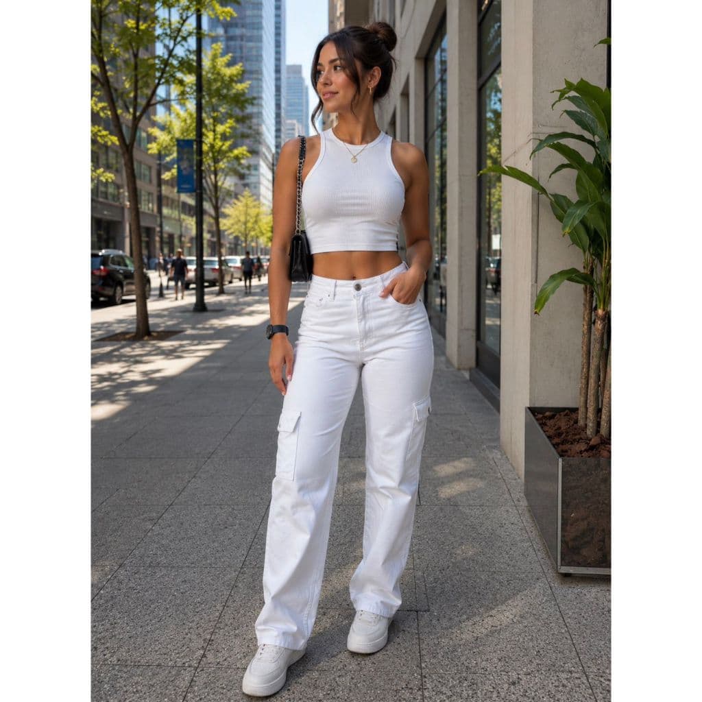 CALCA JEANS FEMENINO CARGO
