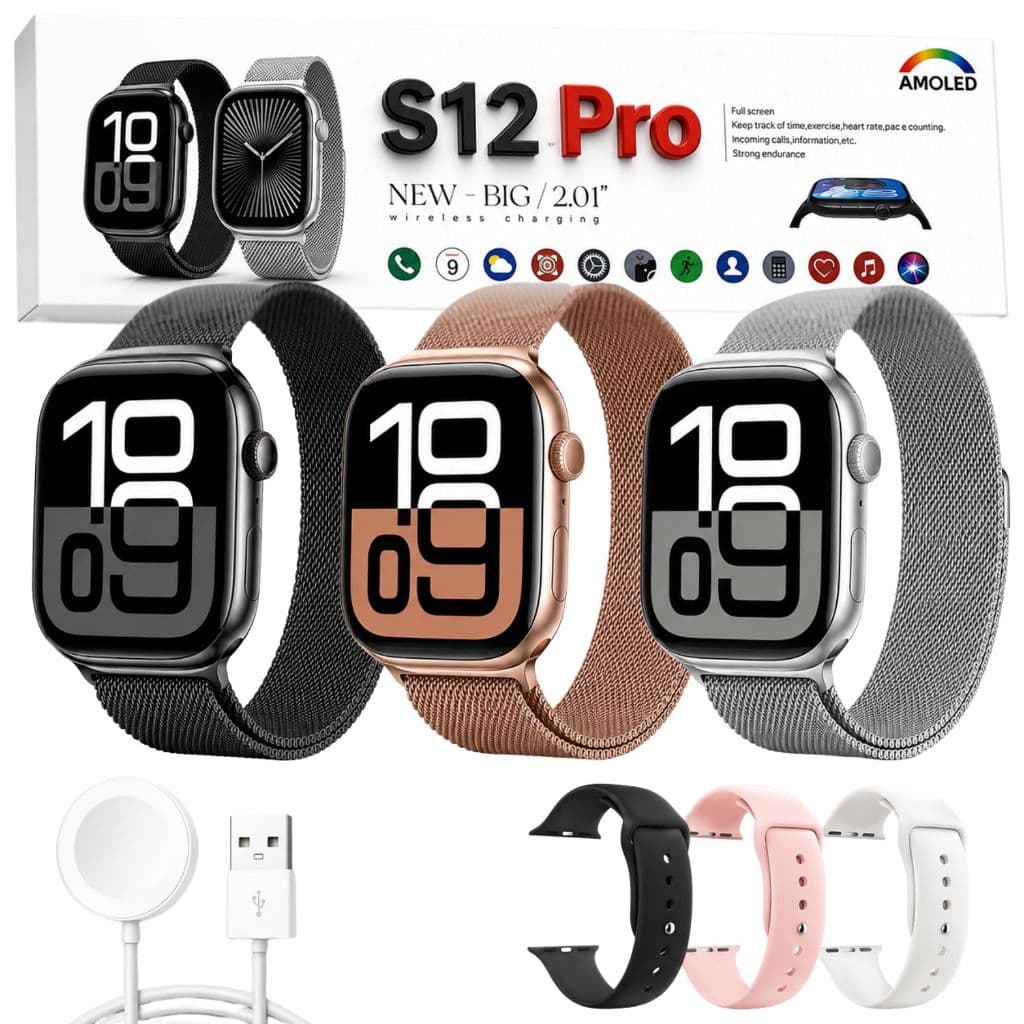 Smartwatch S12 PRO Relógio Inteligente Masculino Feminino Series 12 Nfc Gps 2026