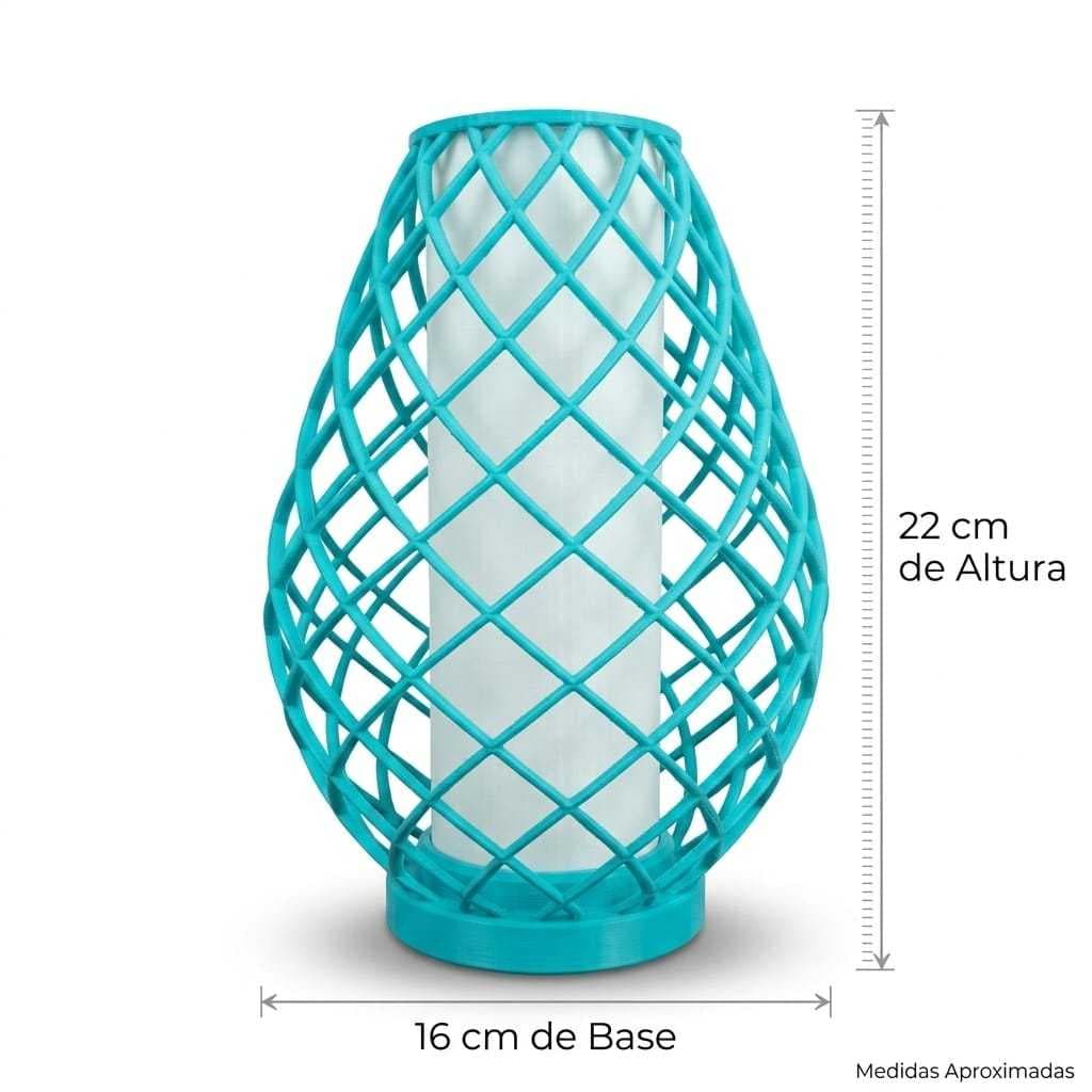Luminária De Mesa Abajur Ninho Decorativo Para Quarto Sala Criado Mudo. COMPLETA:LED, controle de 3 tonalid.e tomada