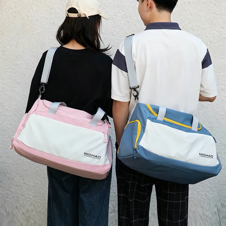 Bolsa de Viagem Grande Capacidade Impermeável Mala de Bordo Multifuncional para Academia e Viagem