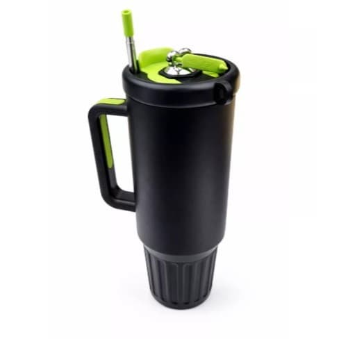 Copo Térmico com Pingente 1200ml Inox Antivazamento Com Canudo e Tampa com Pingente Rosqueável