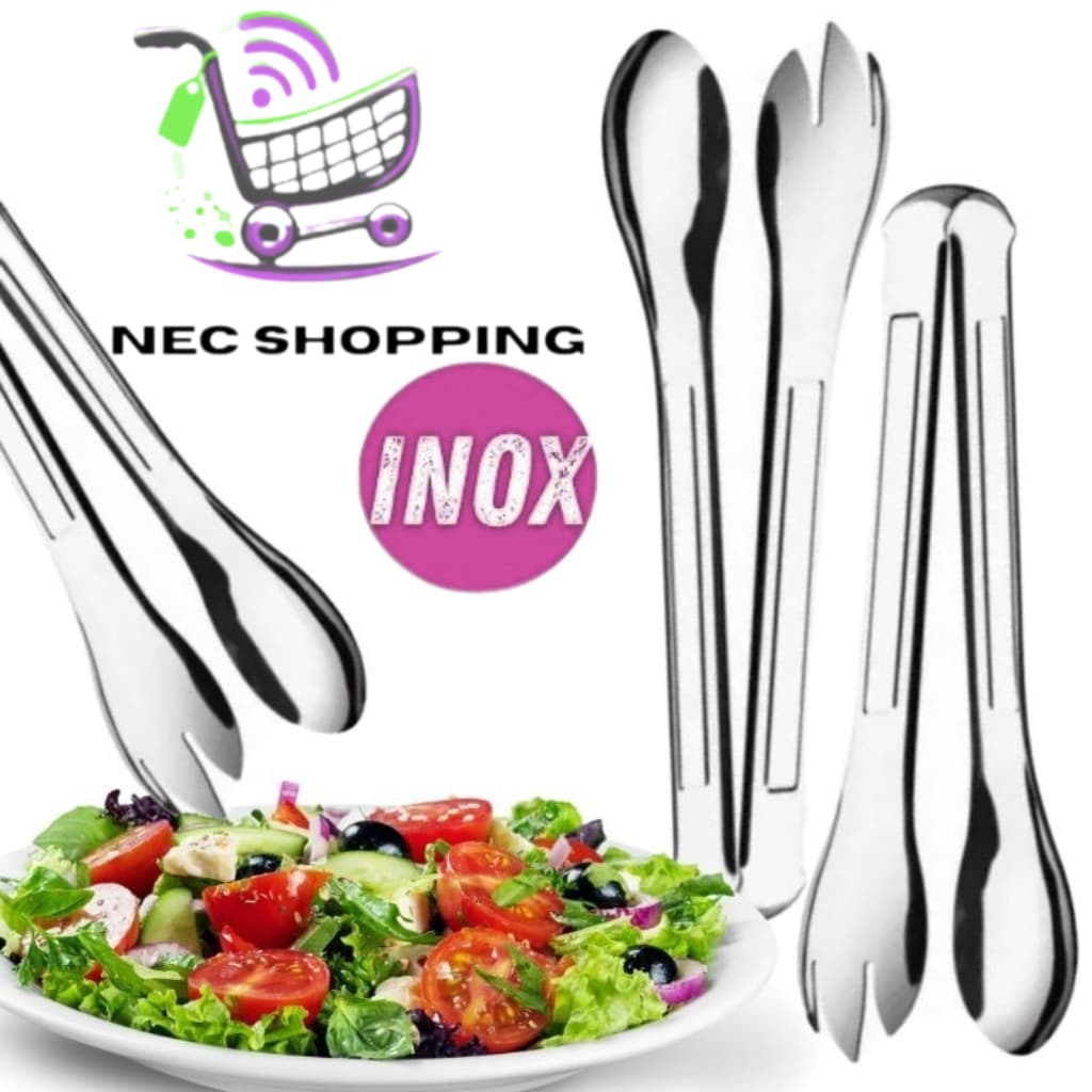3 ou 2 Pegador de Salada Alimentos Misturas 100% Inox Casa Cozimha Buffet Qualidade Primeira Linha
