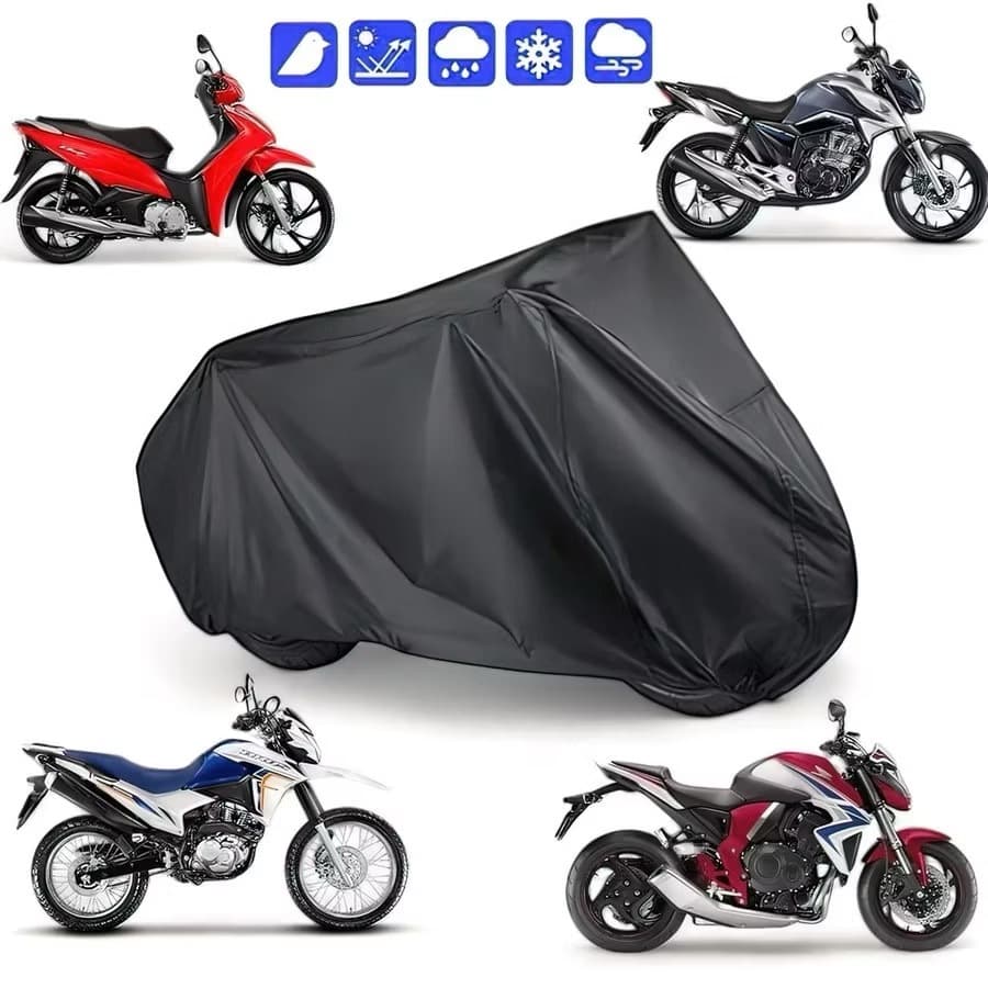 Capa de Moto Impermeável com Forro Protetor Couro Ecológico Impermeável Térmica Sol Chuva