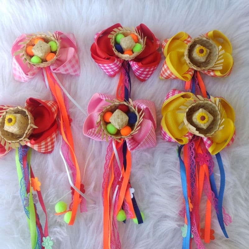 Laço Junino/Laço Cabelo/Festa Junina/Acessórios Cabelo