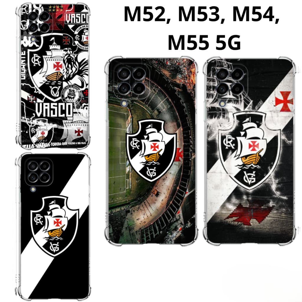 M52, M53, M54, M55 5G GALAXY Capa Inspirada no Vascão Capinha Case TPU Time Vasco
