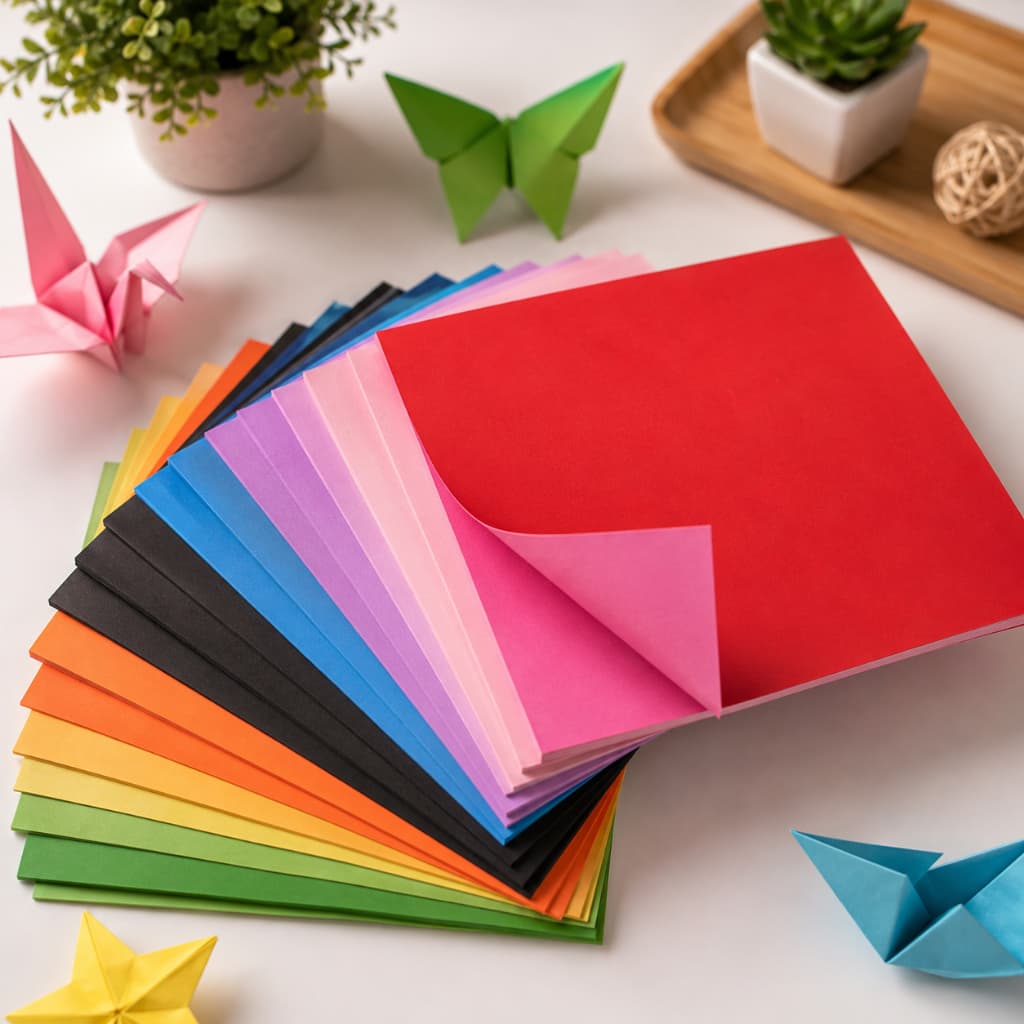320 Fls Papel Origami Japonês Dupla Face 8 Cores 7,5x7,5