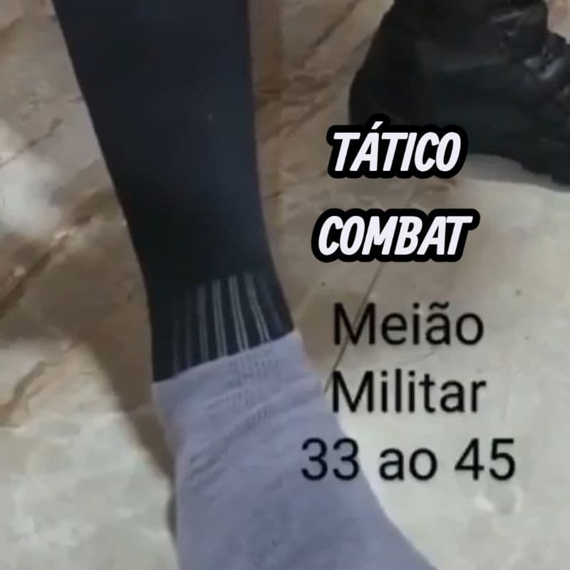 kit 3 Pares Meião Militar Tático Cano Longo