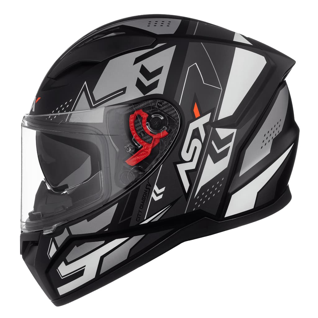 Capacete Asx City Sv Com Oculos Interno Preto Prata Grafite