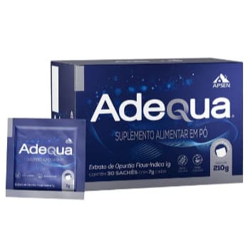 Adequa Suplemento Alimentar Extrato De Opuntia Ficus-Indica 1000mg Com 30Sachês +04 cápsulas Grátis