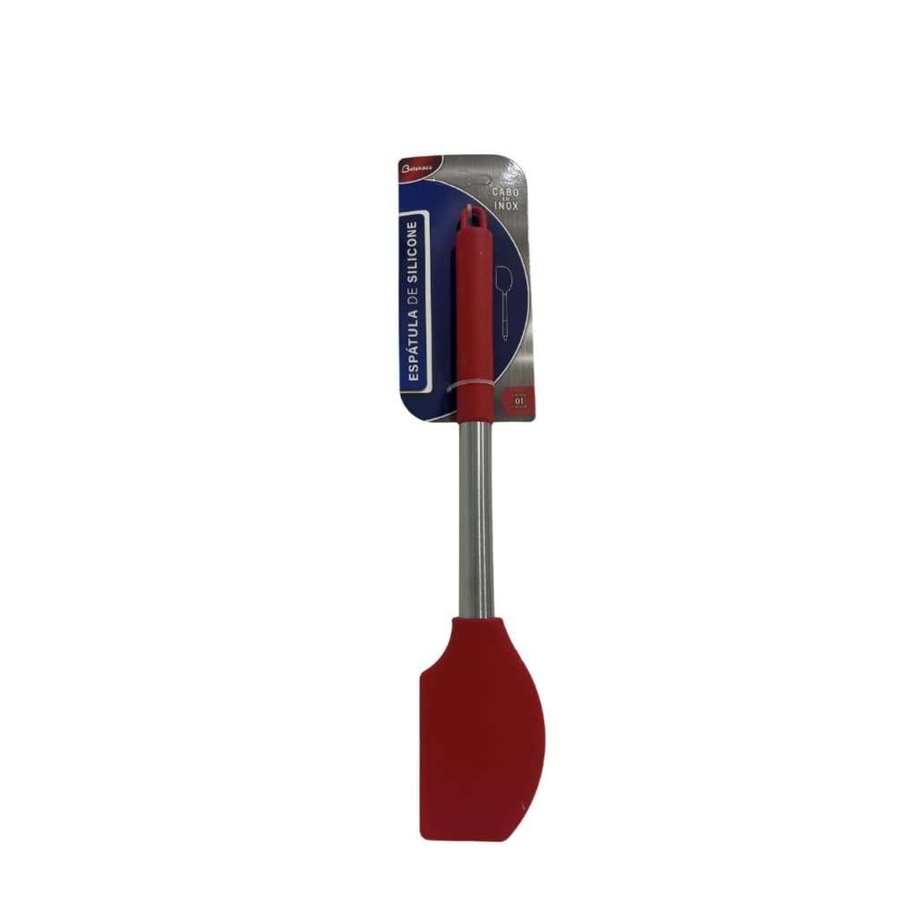 Espátula De Silicone Pão Duro Vermelho Cabo Inox Belakaza