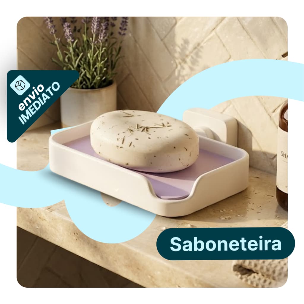 Saboneteira Drenante – Design Moderno, Não encharca o sabonete, em PLA Biodegradável