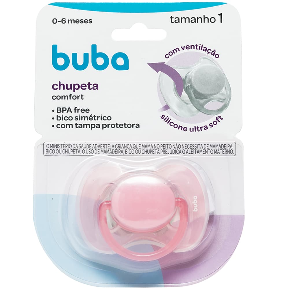 Chupeta Confort - BUBA TAM 1 com ventilação