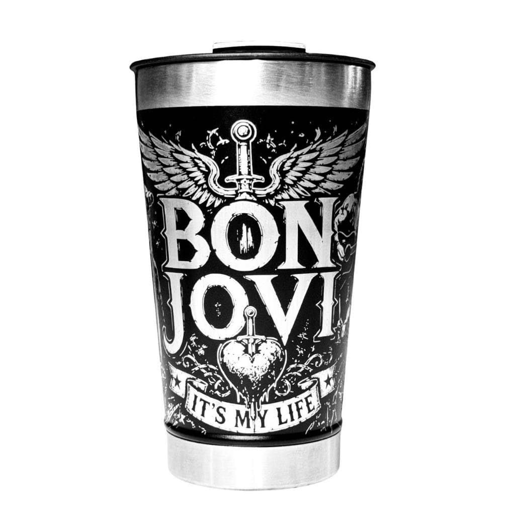 🎸🔥 Copo Térmico | 473ml Abridor Personalizado  Edição Bon Jovi Presente ideal