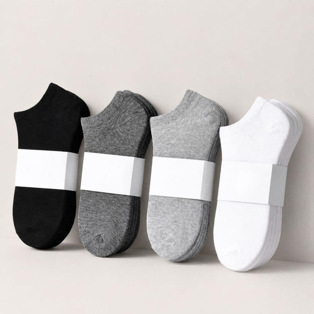 Kit com 9 Pares de Meia Soquete Unissex Cano Curto Confortável Para Academia Corrida Dia a Dia