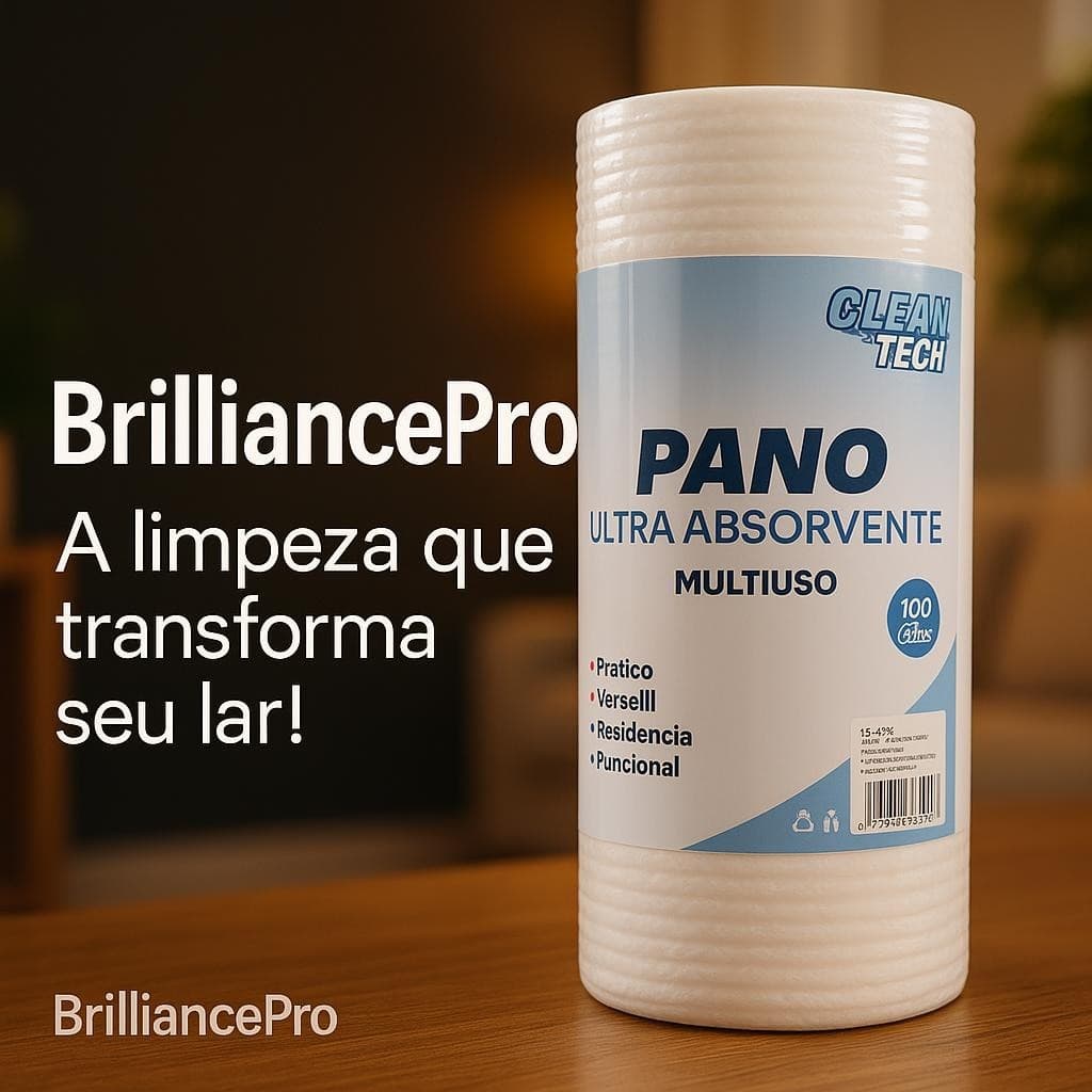 Rolo Pano Multiuso Ultra Absorvente 100 Folhas Limpeza Pratica Economica Cozinha Casa