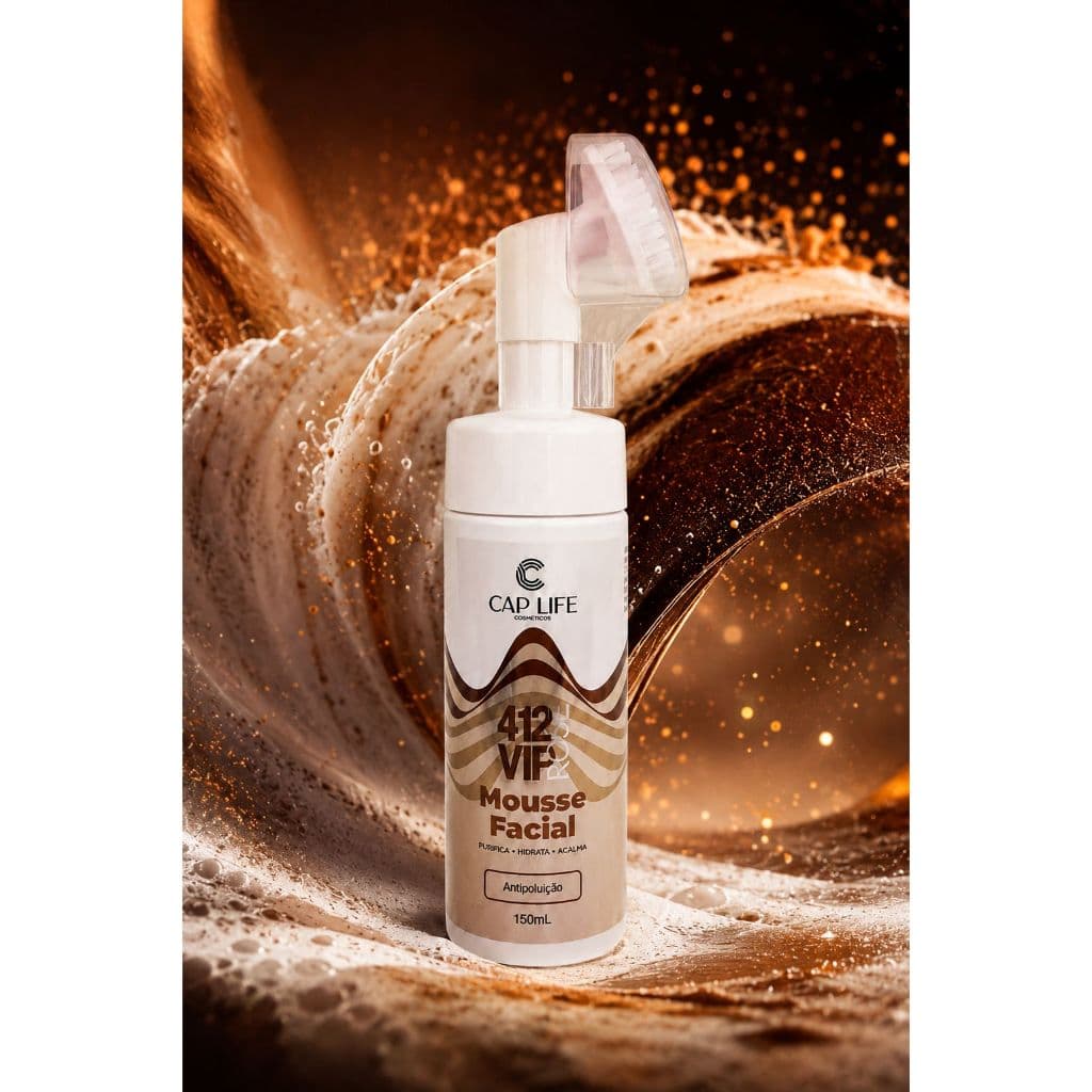 Espuma de Limpeza Fragrância 412 VIP Mousse Facial Sabonete Facial para o rosto - Hidratante Todos os tipos de pele