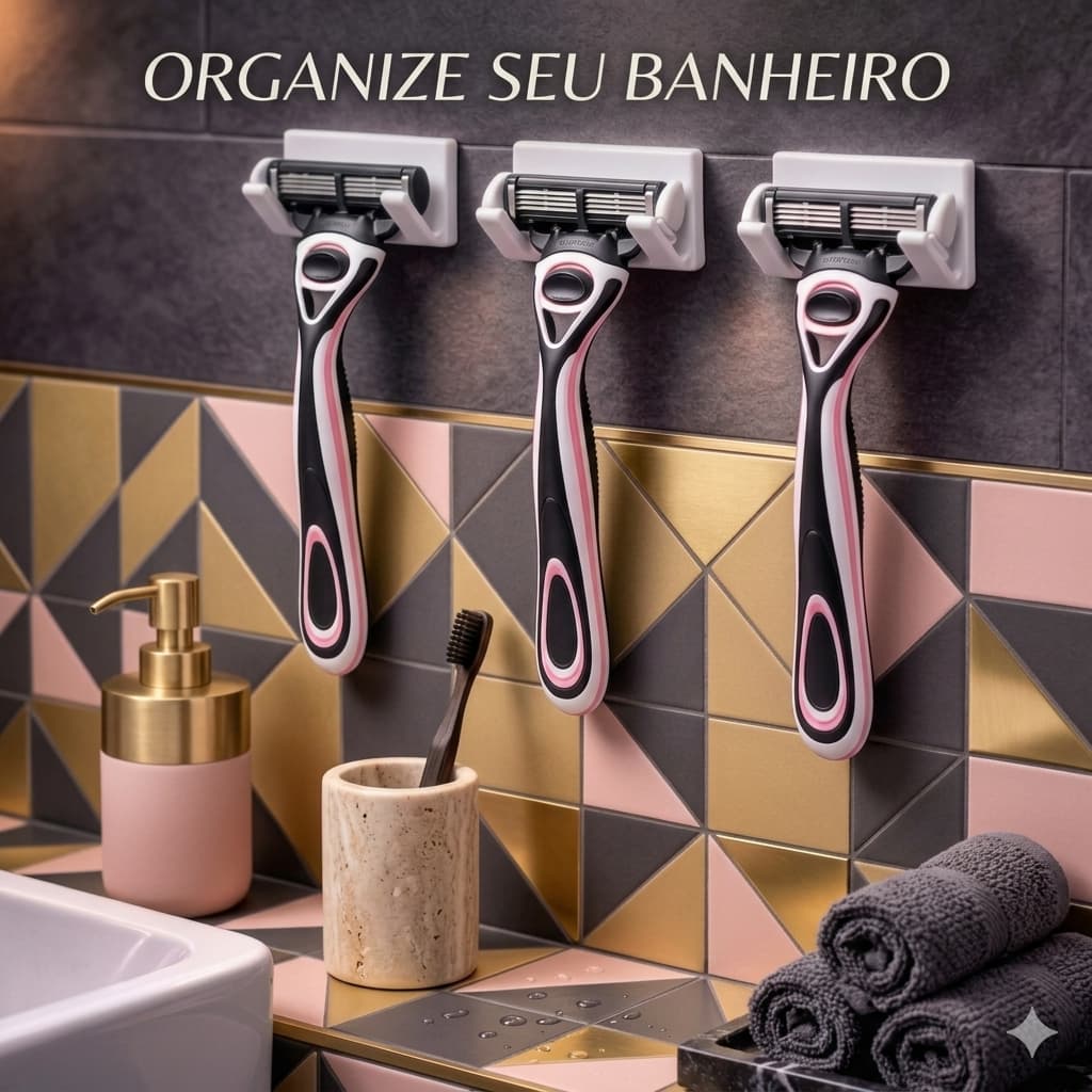 Kit 6 Suporte Organizador Lâmina Aparelho Barbear Banheiro-Suporte Porta Lâmina Gilete Aparelho de Barbear