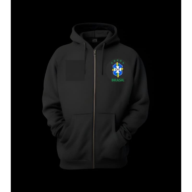 Blusa de frio agasalho moletom com capuz Br@sil Personalizada barato na Promoção