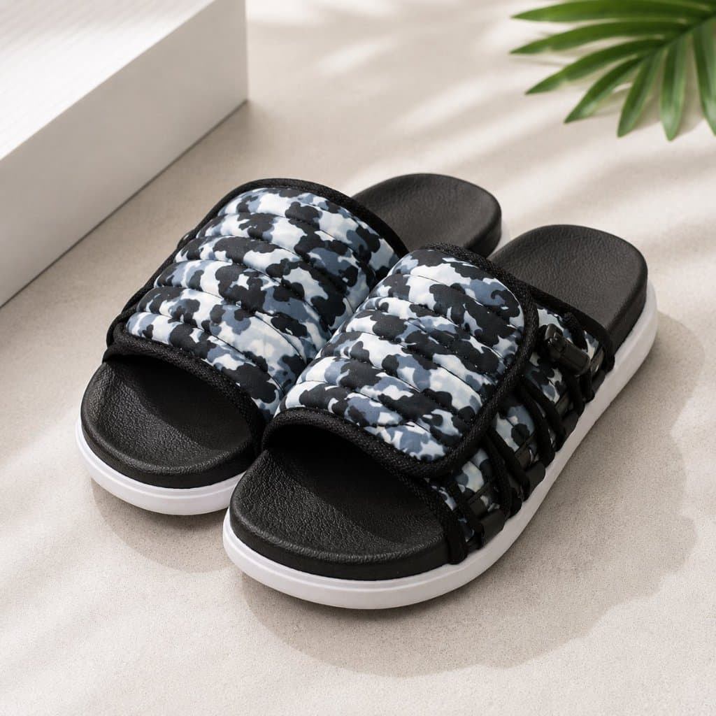 Chinelo Slide Masculino Estampado Asuna Confortável Nuvem Antiderrapante Ortopédico