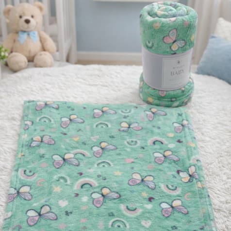 Manta Cobertor de Bebe Microfibra Extremamente Macia 70x95 cm