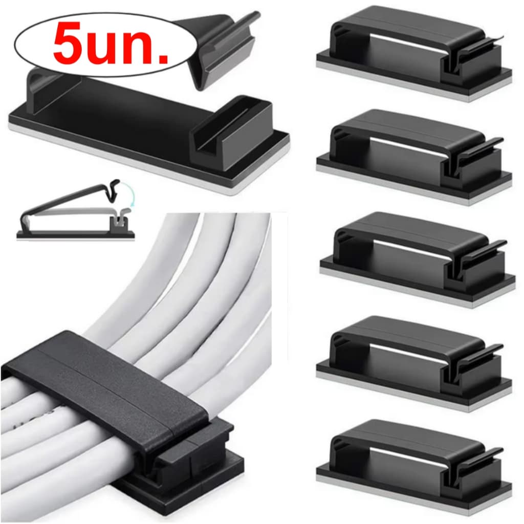 Organizador De Cabos Fios Resistente Para Mesa Setup Gamer Adesivo Escondido