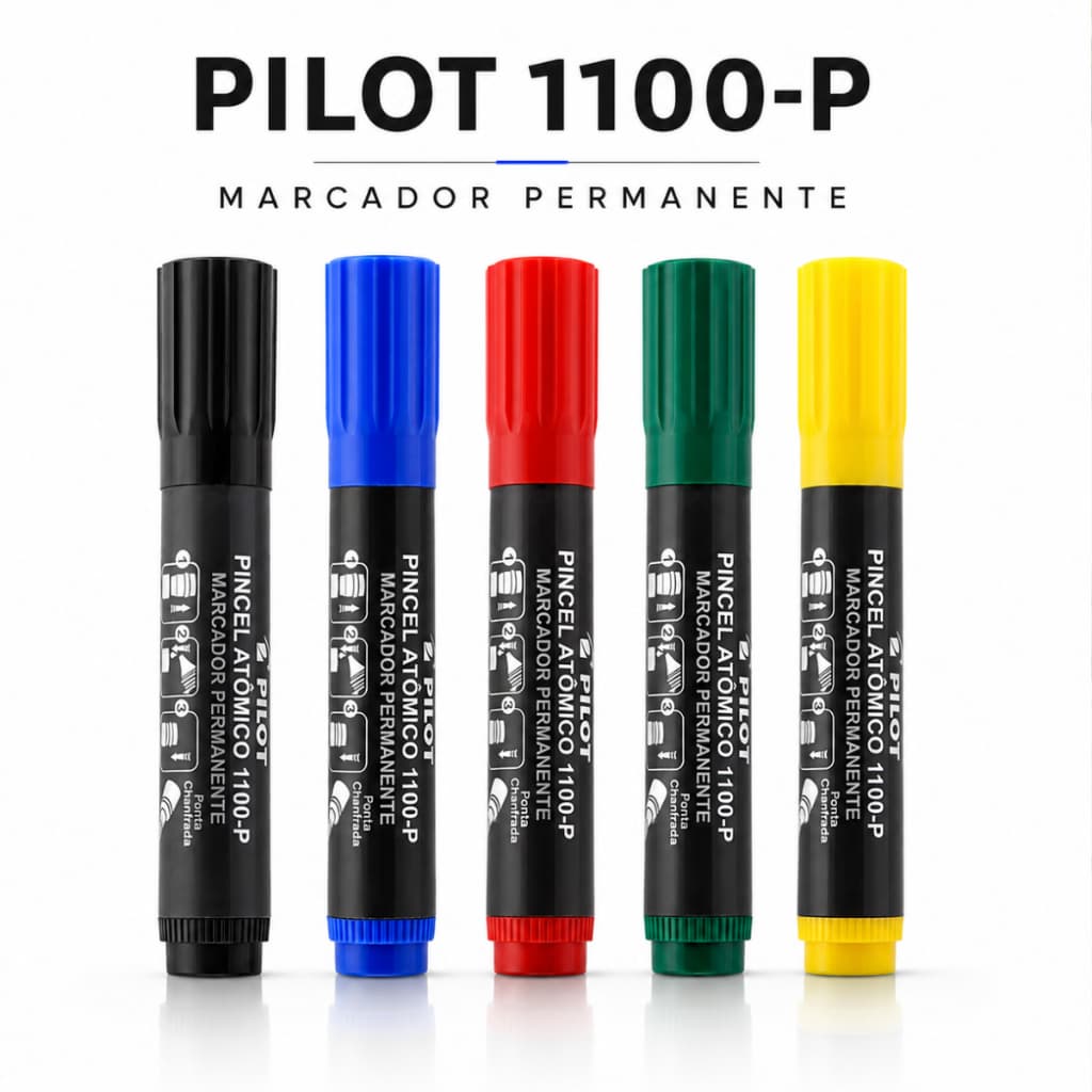 Caneta Marcador Permanente Pincel Atômico 1100-P Original Pilot Cores Especiais