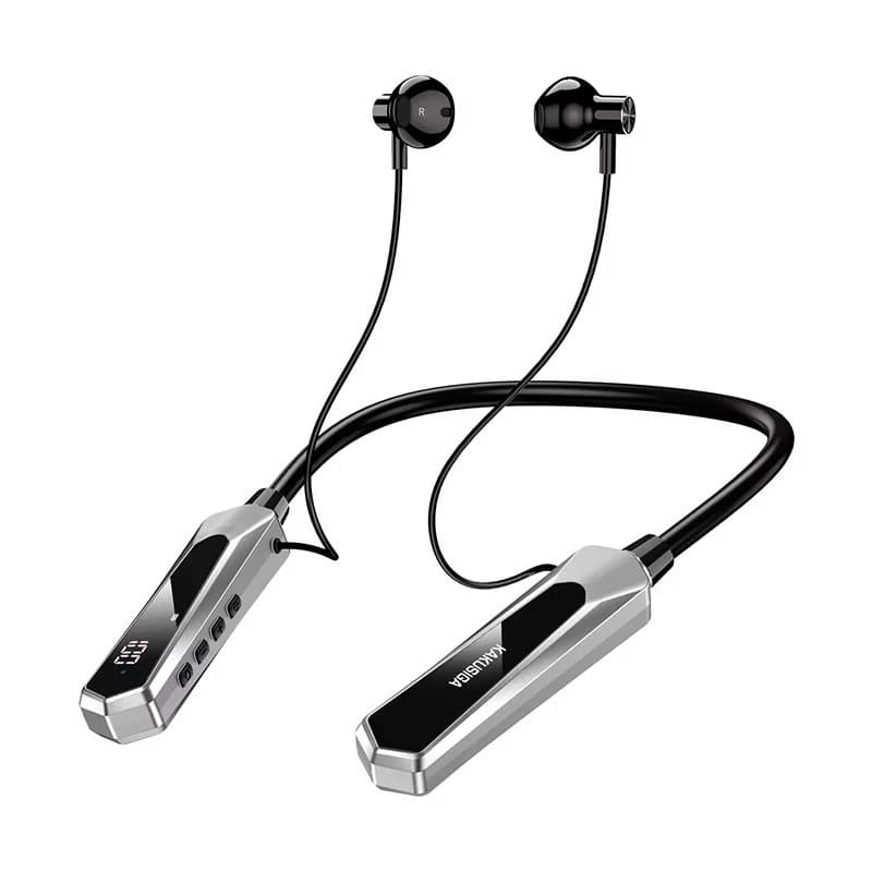 Fone de Ouvido Bluetooth Neckband Sem Fio Com Display Digital Bluetooth 5.3 Esportivo e Ergonomico