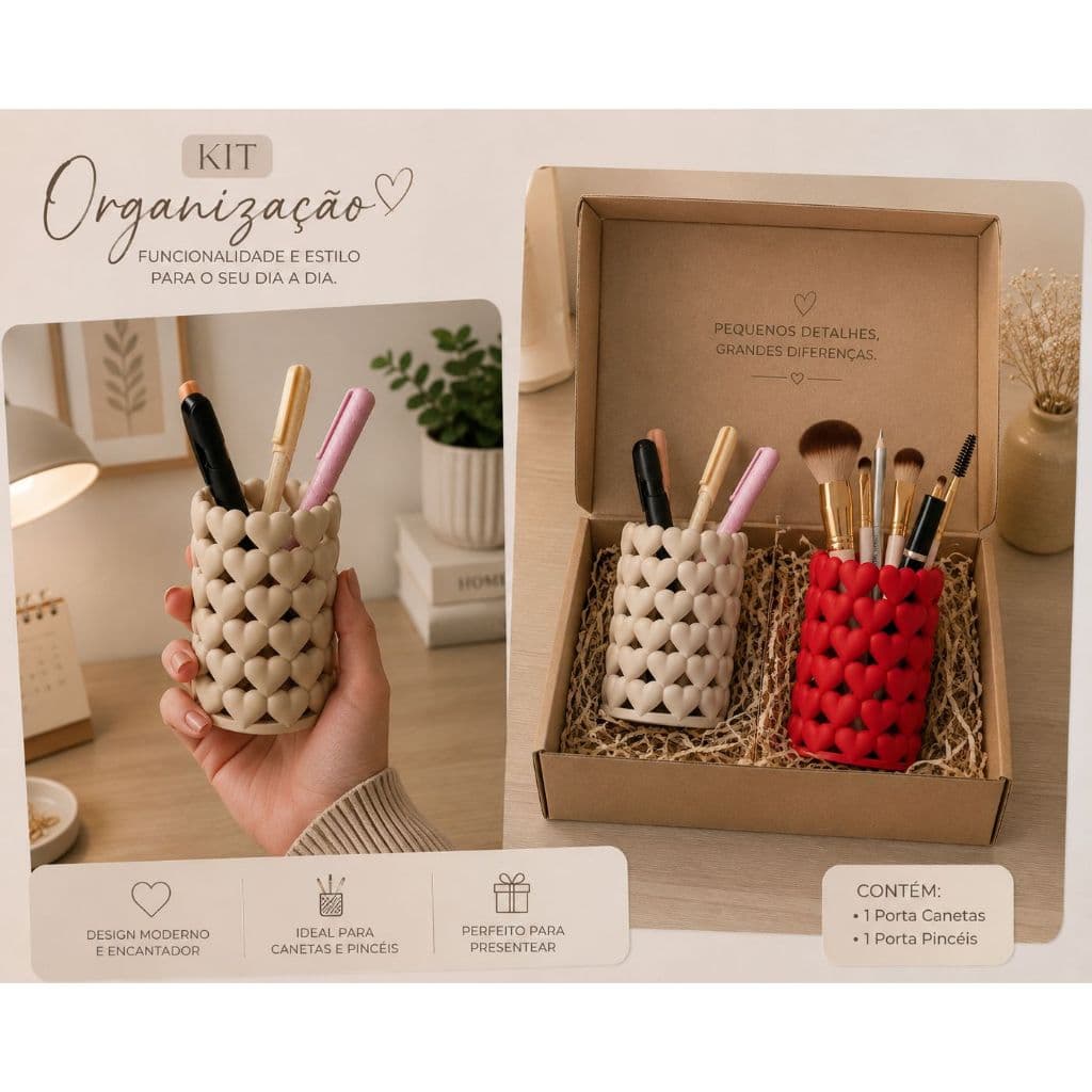 1 KIT com 2 porta Pincéis.