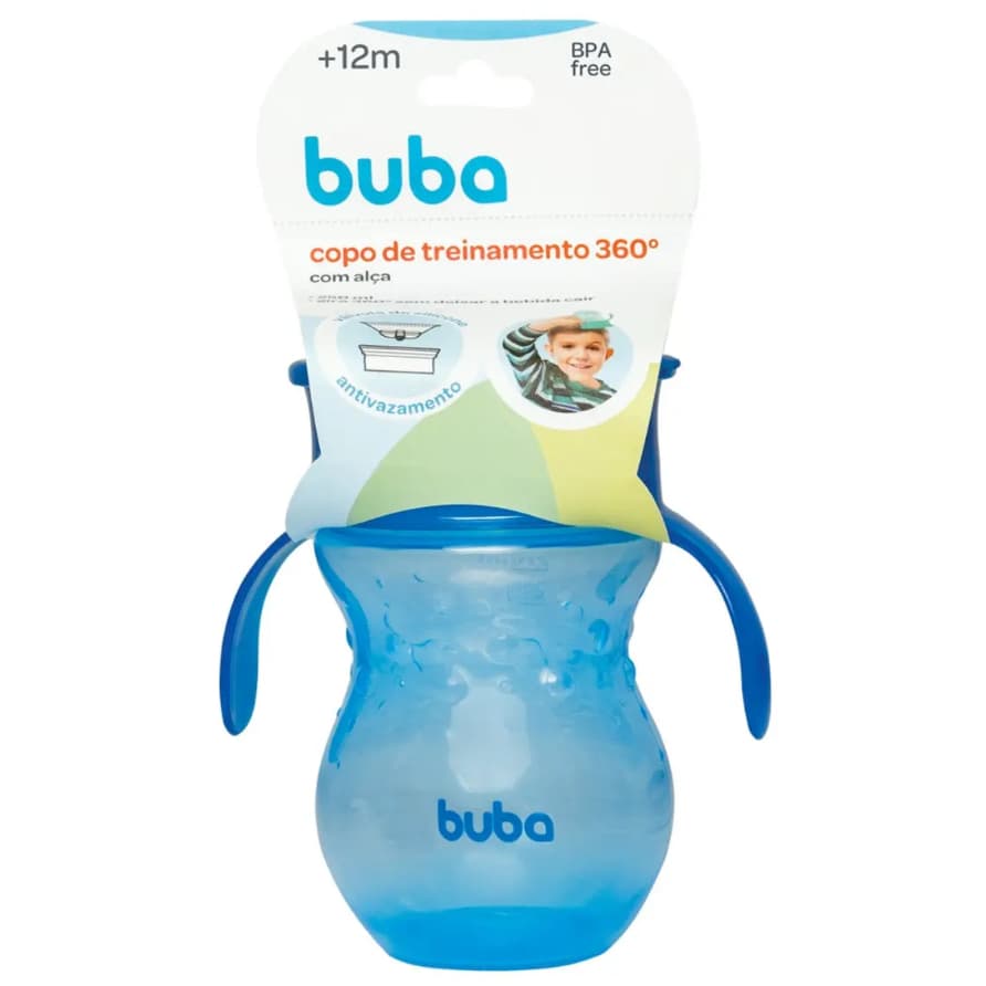 Copo 360 Antivazamento Buba Com Alça Treinamento Infantil 270ml