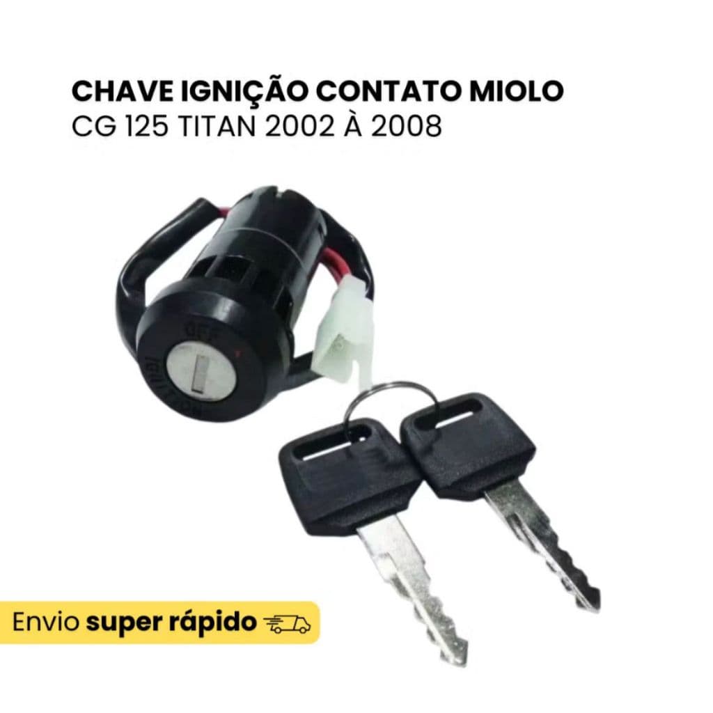 Chave Ignição Contato Miolo Cg 125 Titan 2002 À 2008