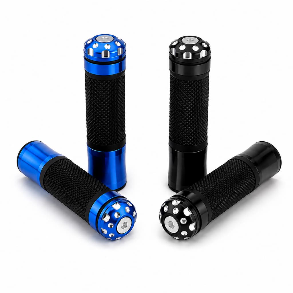 Par de Manopla Punho Moto Esportiva De Alumínio Modelo 7/8 22 mm Compativel Honda, Kawasaki, Yamaha e Suzuki