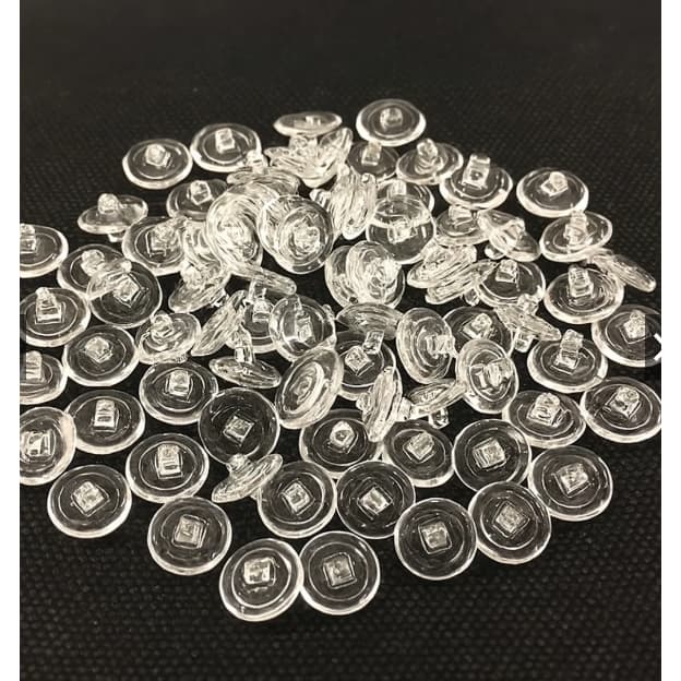 100 unidades De Plaqueta Almofada De Silicone Redonda Encaixe/Parafuso