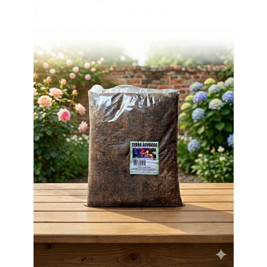 Terra Vegetal Adubada - Pronta Para Vasos E Jardins