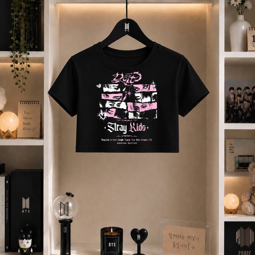 Cropped Stray Kids SKZ Kpop Fanmade Estampa Premium 100% Algodão